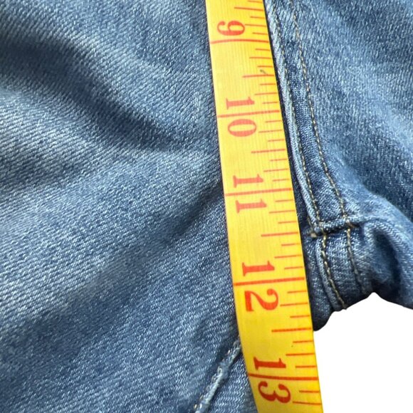 Risen SALT TREE Jeans Mid Rise Straight RDP5302 Distressed Denim Frayed Hem 13 - Picture 3 of 11